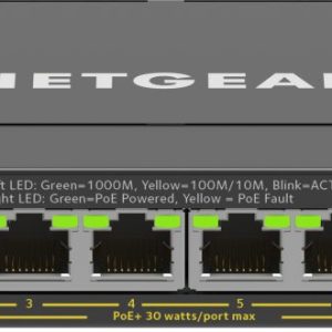 NETGEAR 8-Port Gigabit Ethernet High-Power PoE+ Plus Switch (GS308EPP) Managed L2/L3 Gigabit Ethernet (10/100/1000) Power over Ethernet (PoE) Black