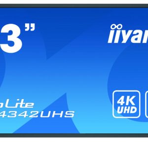 iiyama LH4342UHS-B3 Signage Display Digital signage flat panel 108 cm (42.5") IPS 500 cd/m² 4K Ultra HD Black Built-in processor Android 8.0 18/7