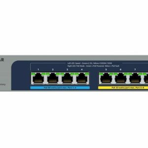 NETGEAR 8-port Ultra60 PoE++ Multi-Gigabit (2.5G) Ethernet Plus Switch Unmanaged L2/L3 2.5G Ethernet (100/1000/2500) Power over Ethernet (PoE) Grey